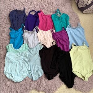 14 medium child (8-10) ballet leotards